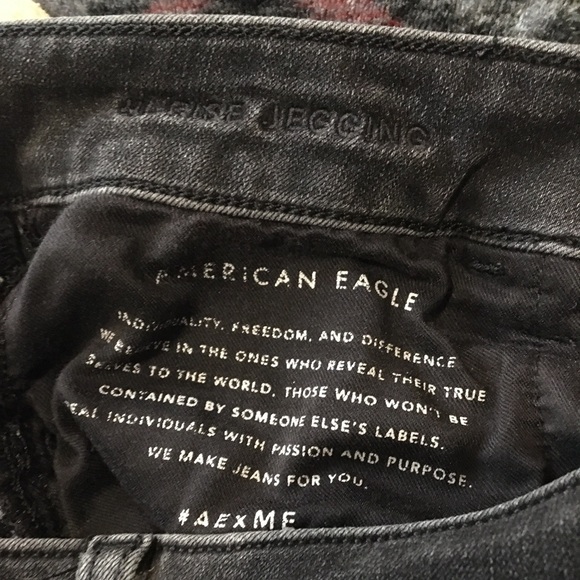 American Eagle The Dream Jean 8 x long black hi rise jegging - Picture 5 of 10